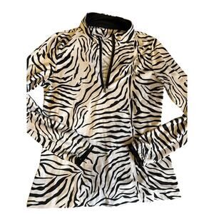 TAIL zebra print pullover size Small S GOLF, TENNIS, PICKLEBALL